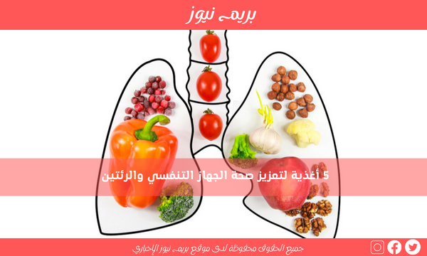5 أغذية لتعزيز صحة الجهاز التنفسي والرئتين
